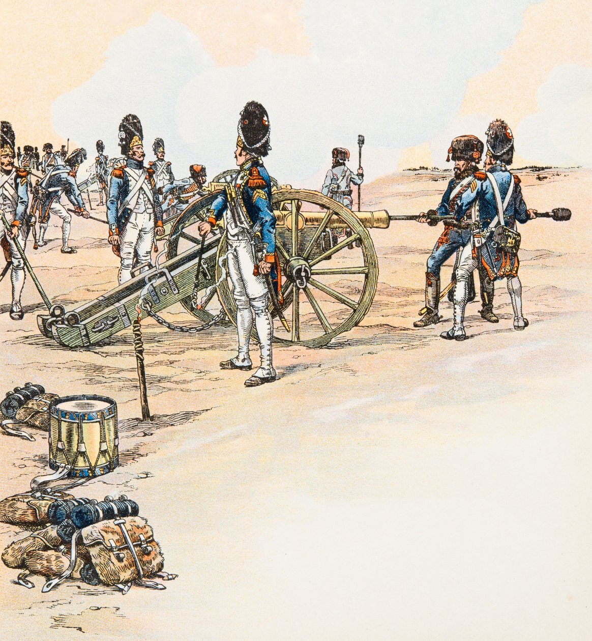 Jacques Marie Gaston Onfroy de Breville dit JOB (1858-1931) - Gunners of the Great Armee av Napoleon Bonaparte, privat samling av pseudonym for Onfray de Breville Jacques Job
