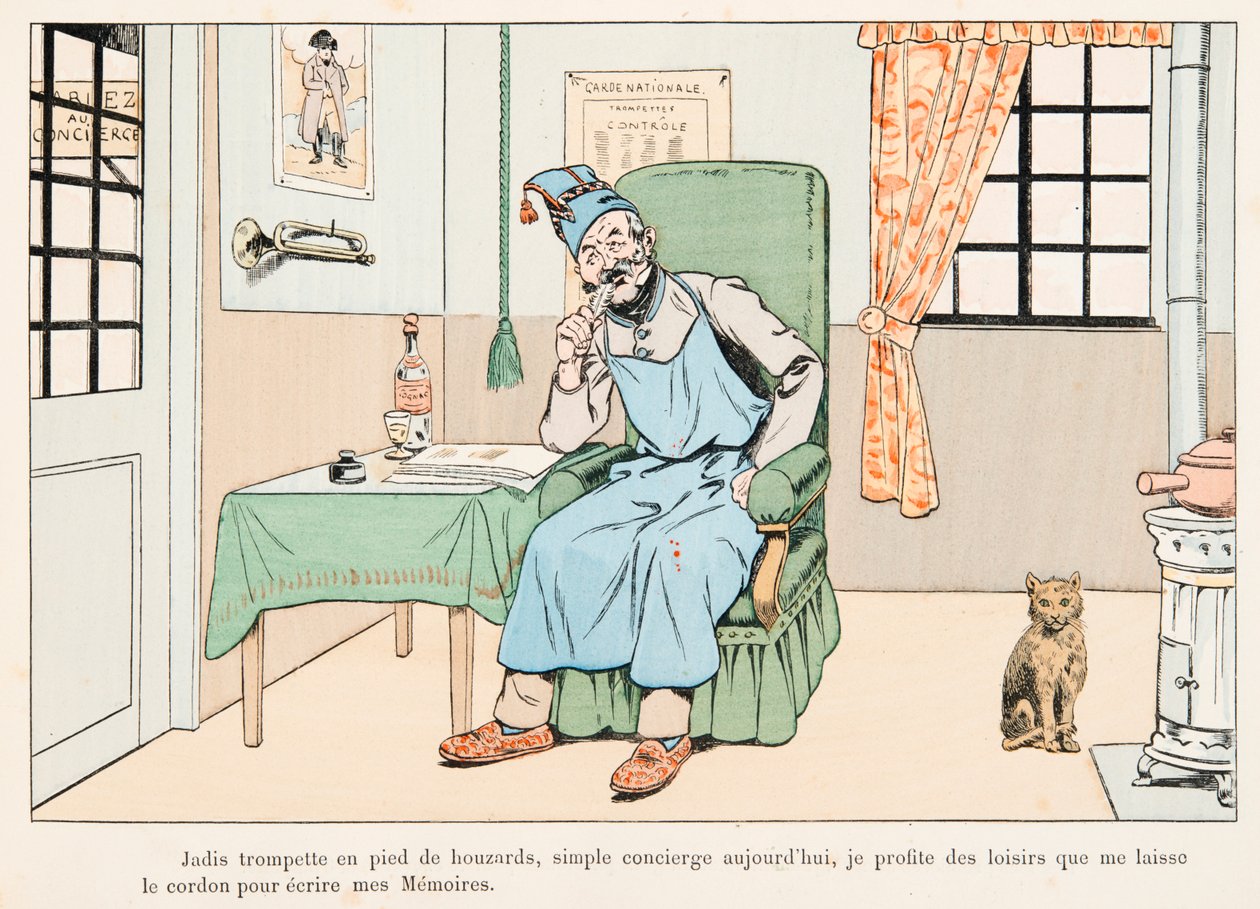 Jacques Marie Gaston Onfroy de Breville dit JOB (1858-1931) - Half Balance Writing Memories, Private Collection av pseudonym for Onfray de Breville Jacques Job