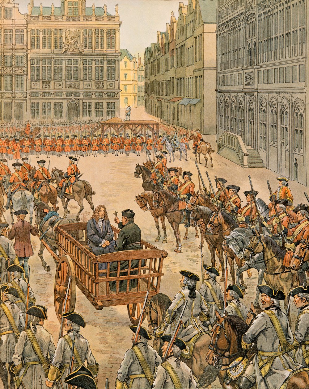 Jacques Marie Gaston Onfroy de Breville dit JOB (1858-1931) - Belgias historie: Francois Annessens (1660 - 1719), dekan for de fire kronene og mester for fabrikken til sykehuset Saint John, anklager for å være initiativtakeren til emeutene i 1717 og des av pseudonym for Onfray de Breville Jacques Job