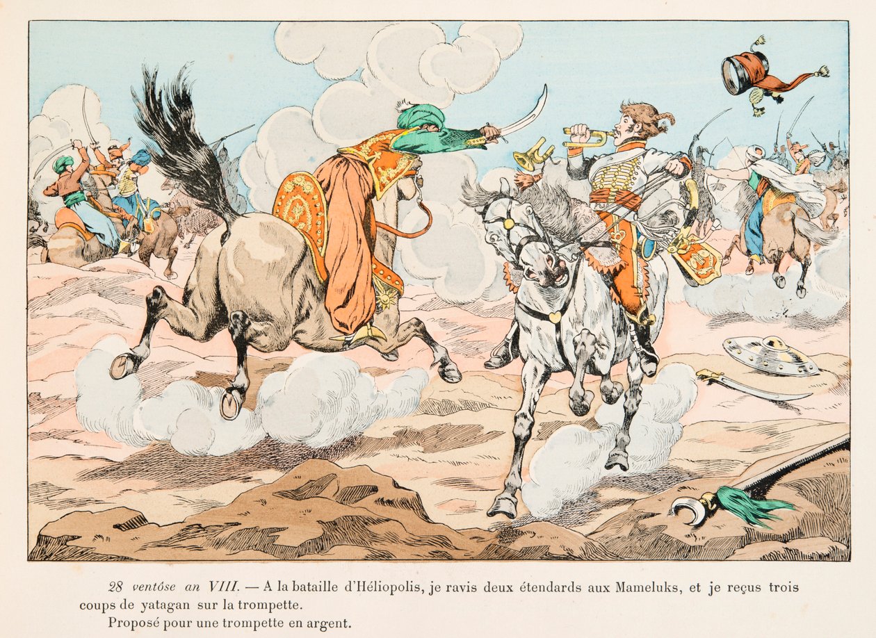 Jacques Marie Gaston Onfroy de Breville dit JOB (1858-1931) - Hussard under den egyptiske kampanjen (1798-1801) under Napoleon Bonaparte, privat samling av pseudonym for Onfray de Breville Jacques Job