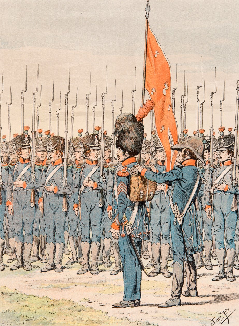 Jacques Marie Gaston Onfroy de Breville dit JOB (1858-1931) - Antrekk til franske tropper til enhver tid: Lett infanteristyre, privat samling av pseudonym for Onfray de Breville Jacques Job