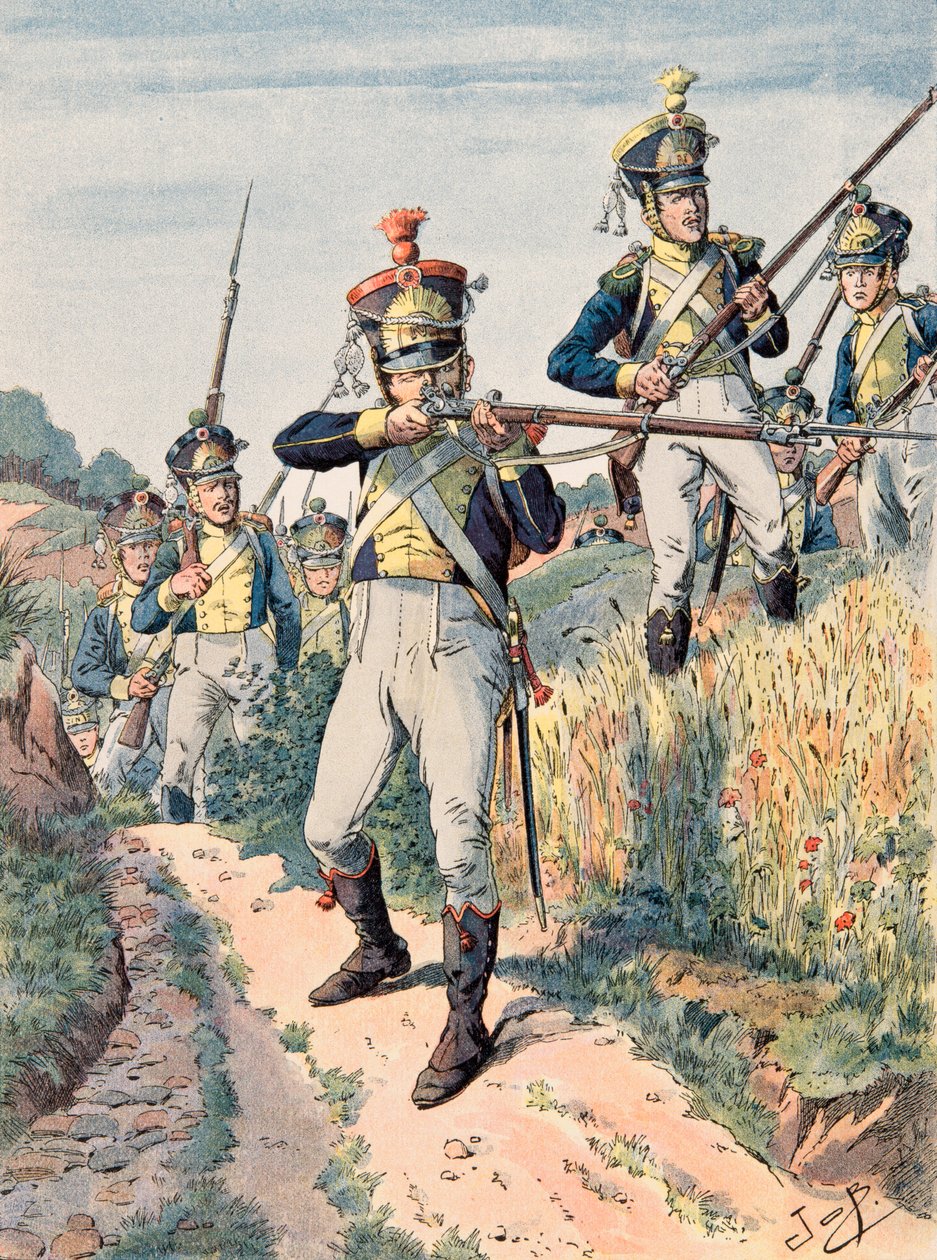 Jacques Marie Gaston Onfroy de Breville dit JOB (1858-1931) - Antrekk av franske tropper til enhver tid: Legion de la Vistula, infanteri (1808 - 1814), privat samling av pseudonym for Onfray de Breville Jacques Job