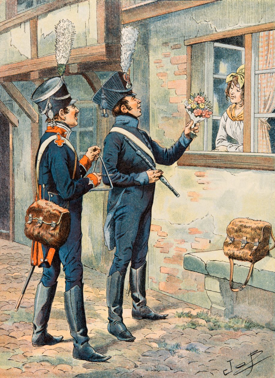 Jacques Marie Gaston Onfroy de Breville dit JOB (1858-1931) - Antrekk av franske tropper til enhver tid: Musikere av lett infanteri under det første imperiet, privat samling av pseudonym for Onfray de Breville Jacques Job