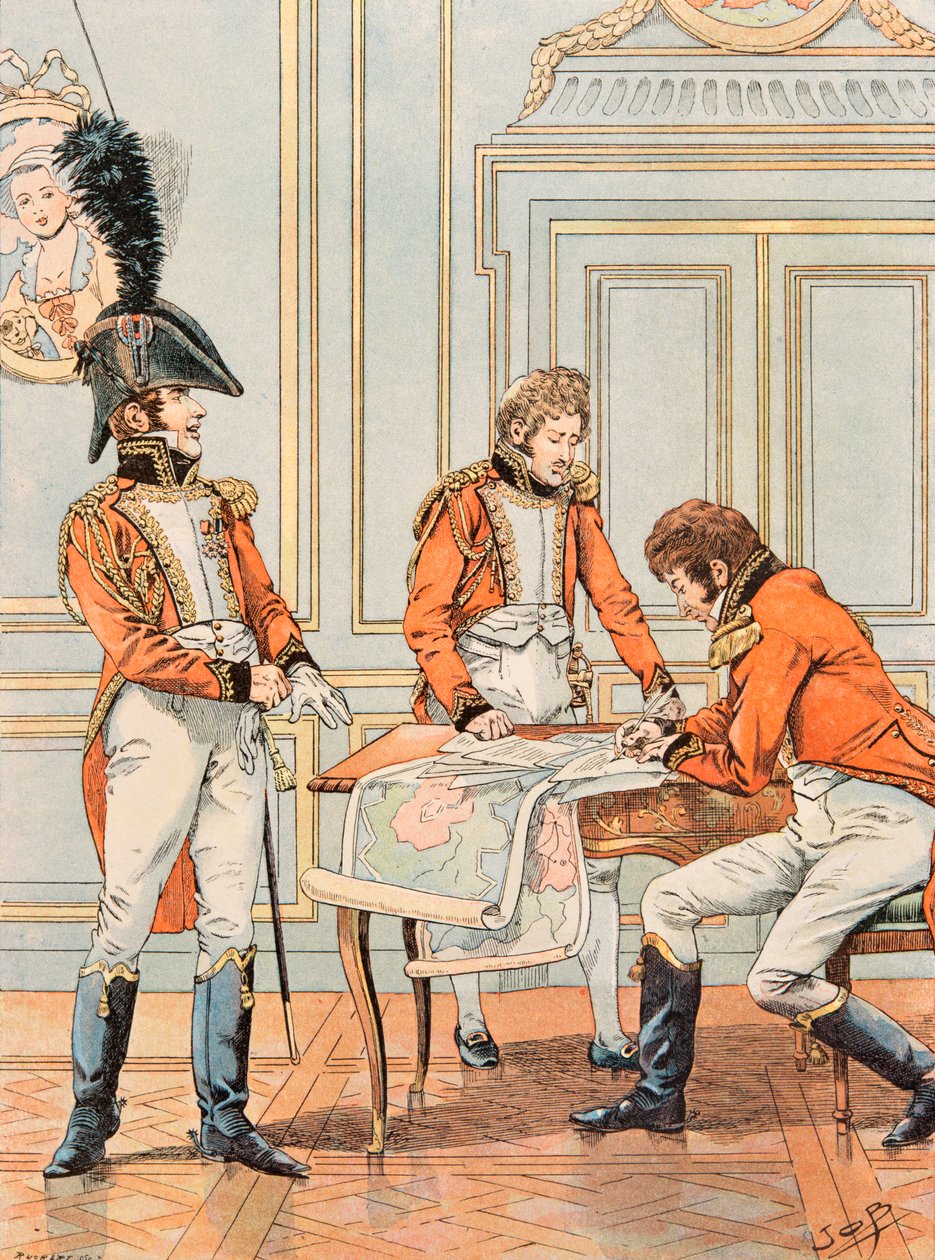 Jacques Marie Gaston Onfroy de Breville dit JOB (1858-1931) - Antrekk av franske tropper til enhver tid: Aide de camp of vice Connetable Louis Alexandre Berthier (1753-1815), Prince de Neuchatel, generalmajor, privat samling av pseudonym for Onfray de Breville Jacques Job