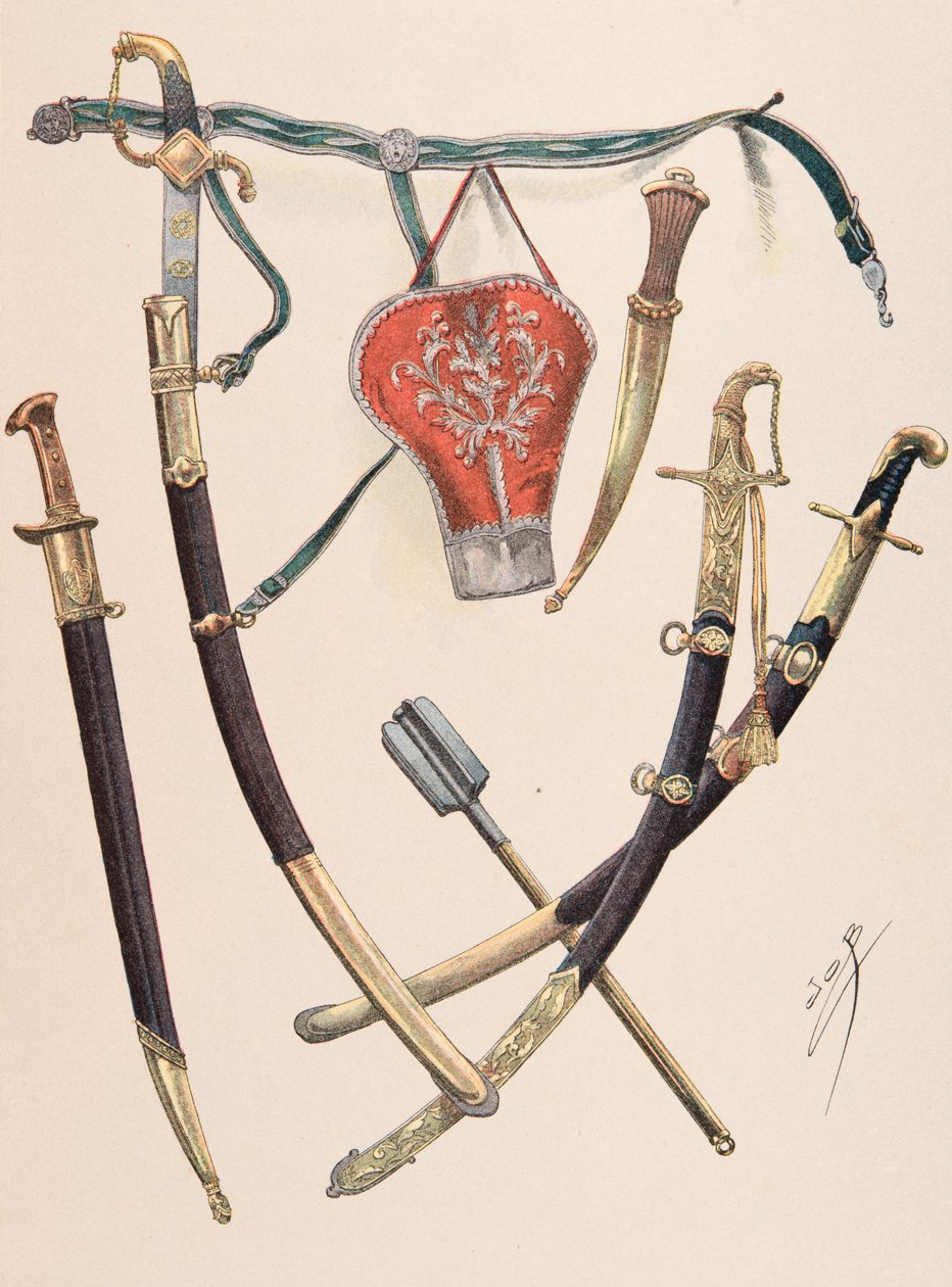 Jacques Marie Gaston Onfroy de Breville dit JOB (1858-1931) - Antrekk til de franske troppene til enhver tid: Arms a l