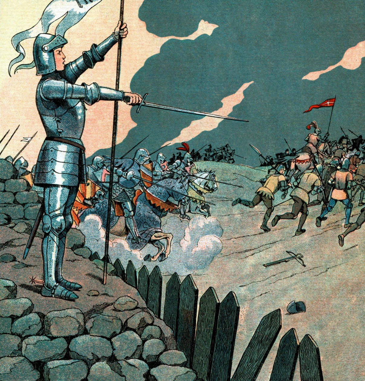 Jeanne d'Arc leverer Orleans, Frankrike av pseudonym for Onfray de Breville Jacques Job
