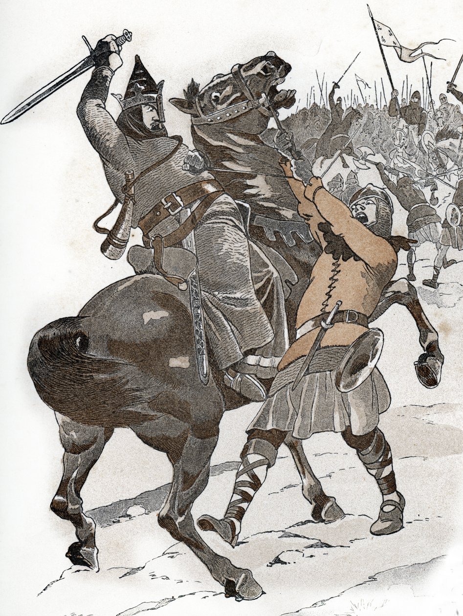 Louis VI le Gros i slaget ved Bremule (1119) "Vi tar ikke kongen av Frankrike, verken i krig eller i sjakk!" av pseudonym for Onfray de Breville Jacques Job