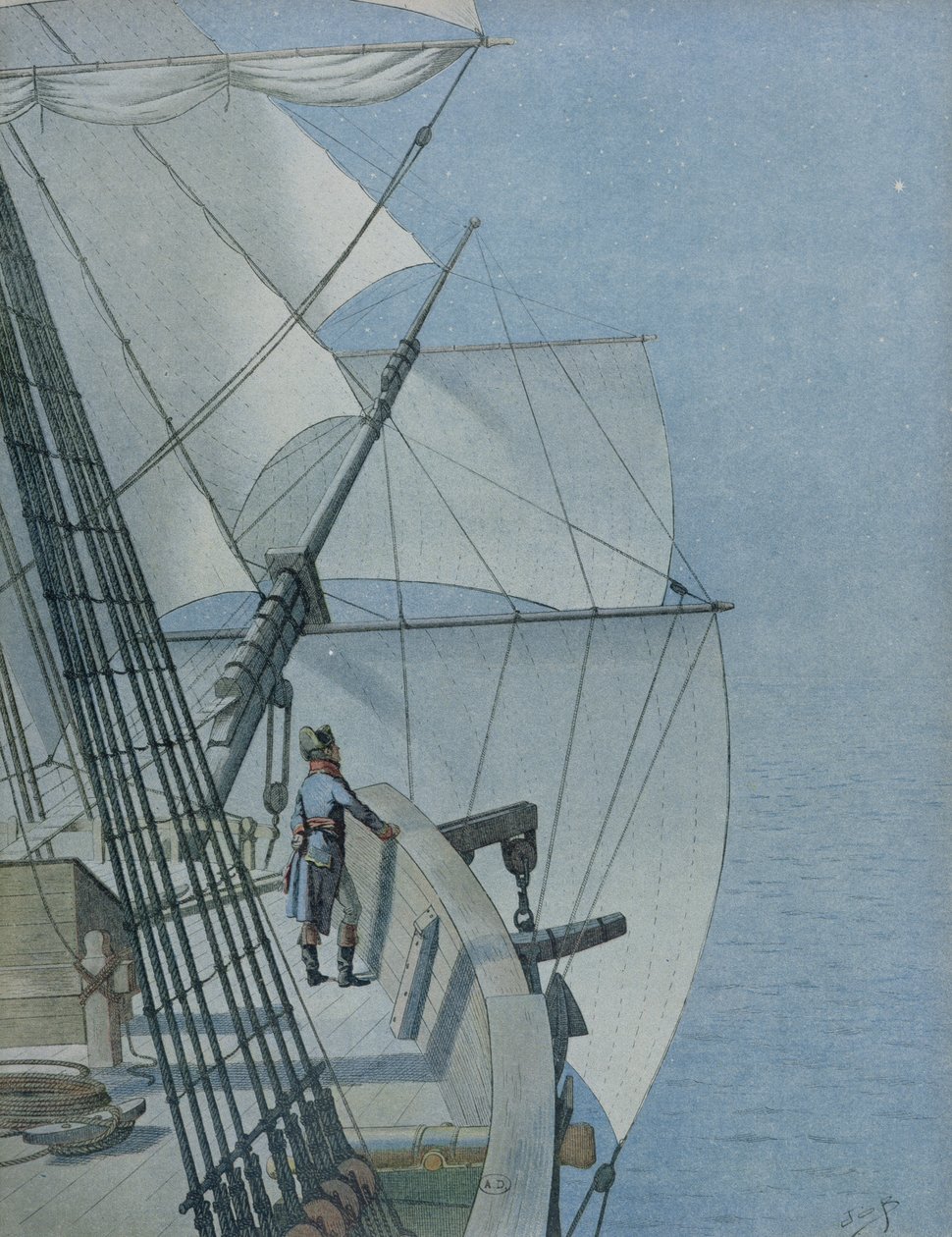 Napoleon vender tilbake fra Egypt-kampanjen av pseudonym for Onfray de Breville Jacques Job