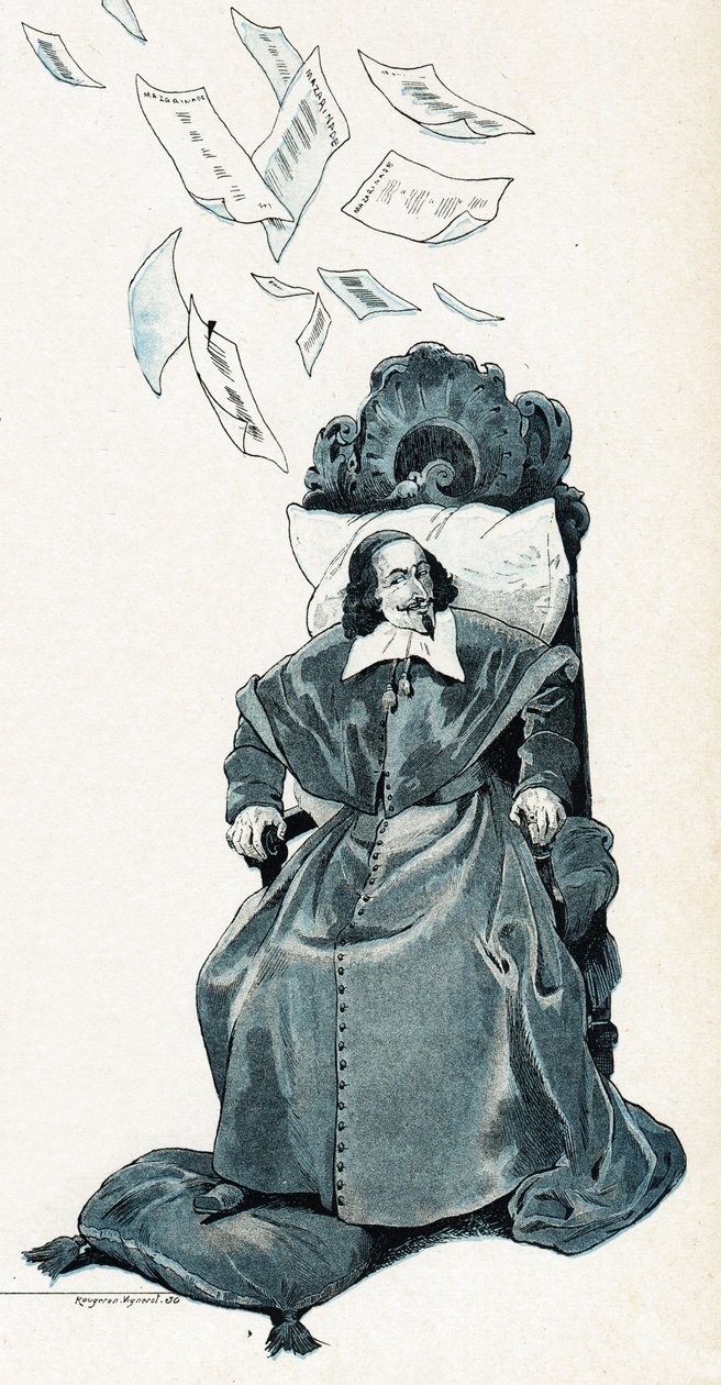 Portrait of Cardinal Jules Mazarin (Giulio Raimondo Mazzarino or Mazarino av pseudonym for Onfray de Breville Jacques Job