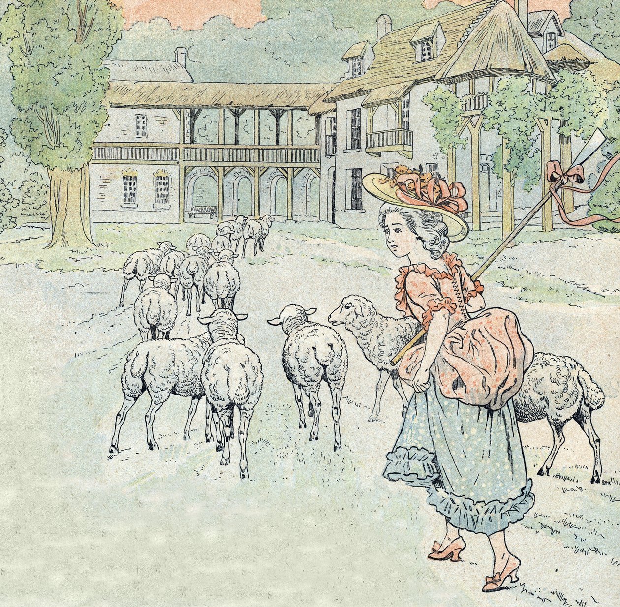 Sang: Det regner, det regner gjeterinne av pseudonym for Onfray de Breville Jacques Job