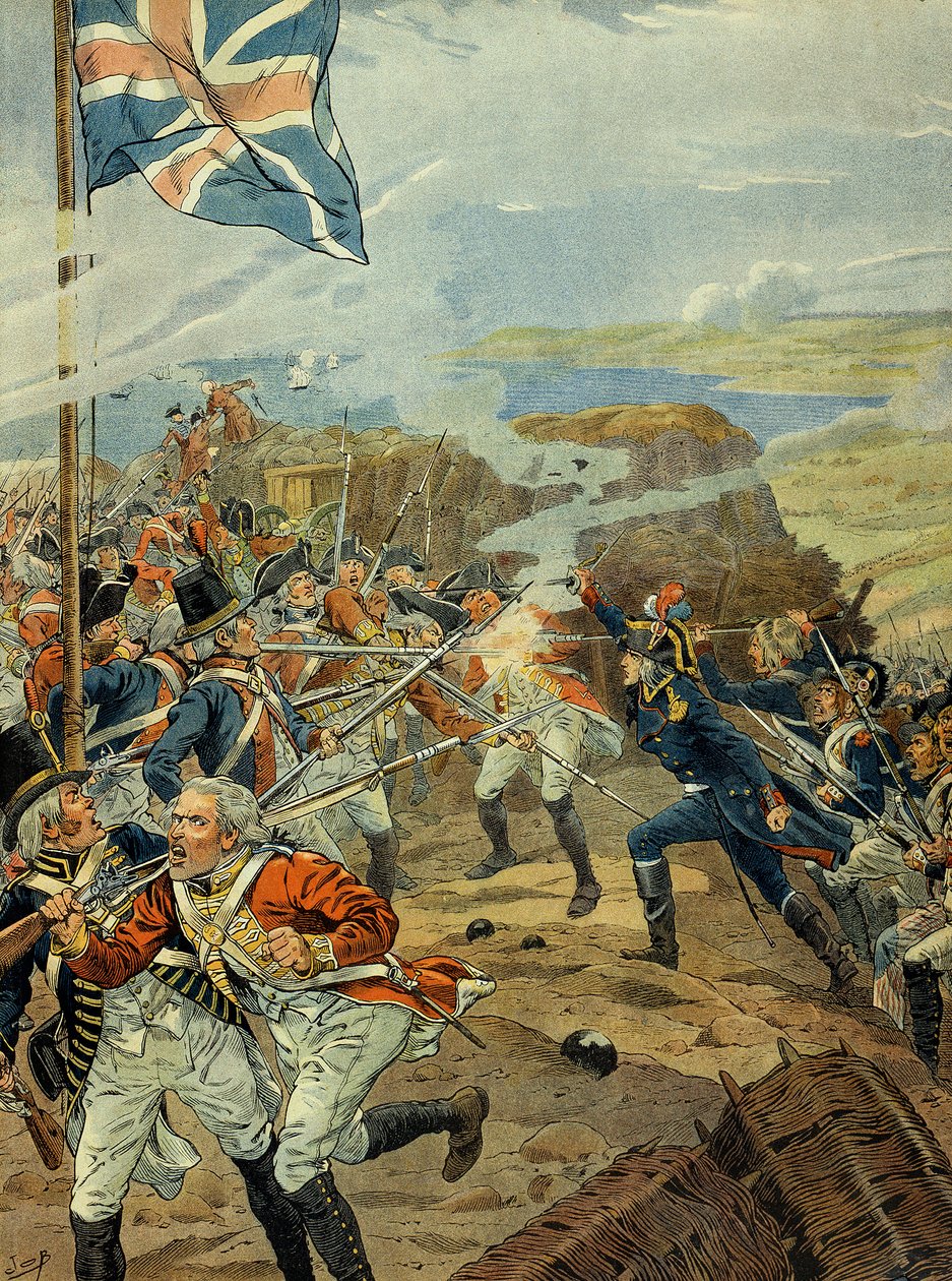 Rhinens Armee og den franske revolusjonen 1789: Napoleon I Bonaparte (1769-1821) anklaget engelskmennene ved Toulon i 1793. Grensene til Sør-Frankrike er invadert av makter koalisert mot revolusjonen. Engelskmennene okkuperte særlig Toulon av pseudonym for Onfray de Breville Jacques Job