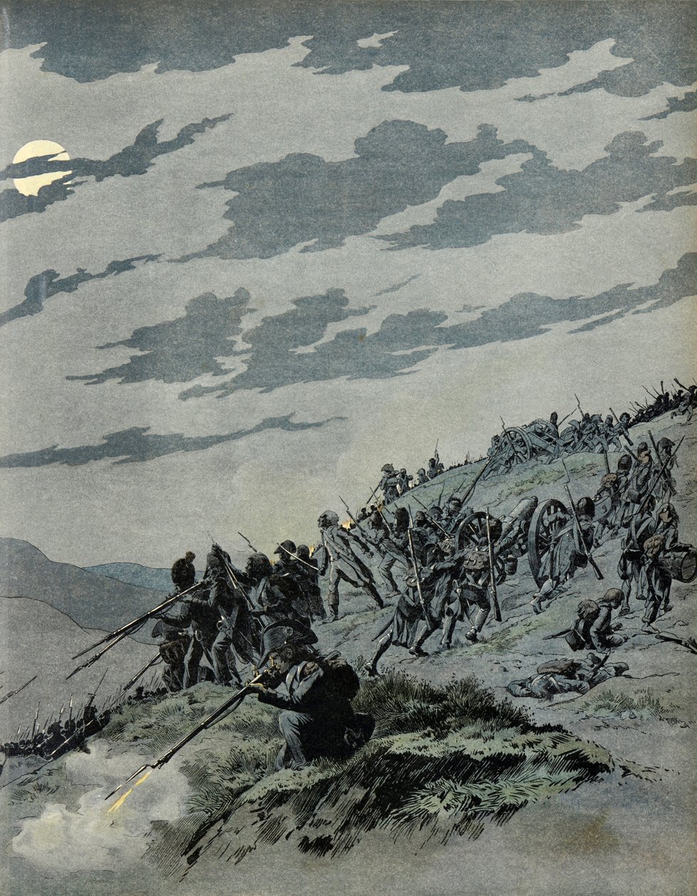 Pyreneene-hæren mot spanjolene - Theophile Malo Corret de La Tour (eller Latour) d