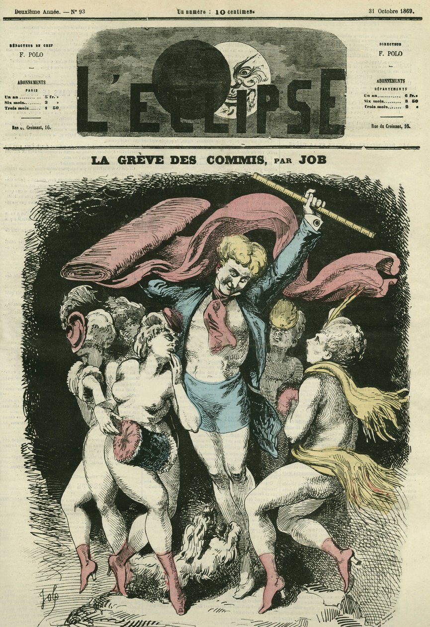 Ekspeditørene slår, illustrasjonen antyder å kle på danserne til Jean-Baptiste (Jean Baptiste) Carpeauxs "" La Danse" før vinteren. Omslag i "" L