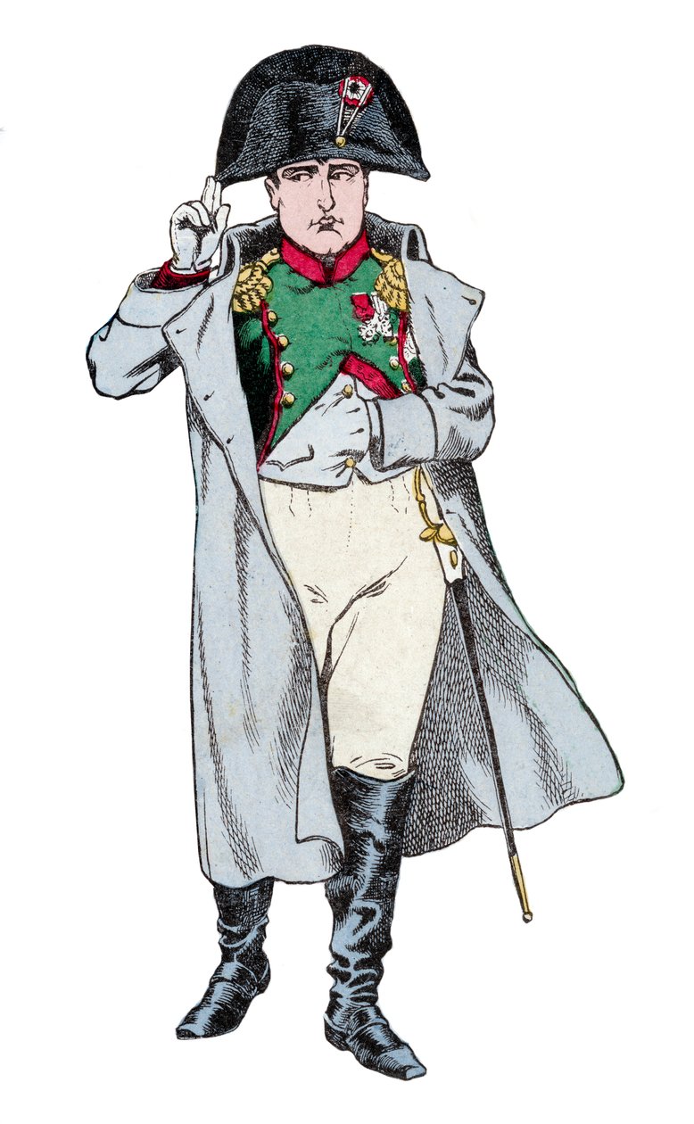Portrett av Napoleon Bonaparte - litografi av Job (Jacques Onfroy de Breville) fra "" Le Grand Napoleon des Petites Enfants""" 1893 av pseudonym for Onfray de Breville Jacques Job