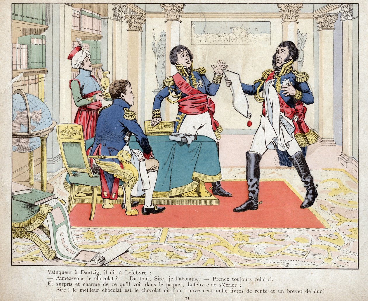 Vainqueur a Dantzig, il dit a Lefebvre: " Napoleon og Lefebvre ved beleiringen av Danzig, 24. mai 1807 " litografi av Job av pseudonym for Onfray de Breville Job