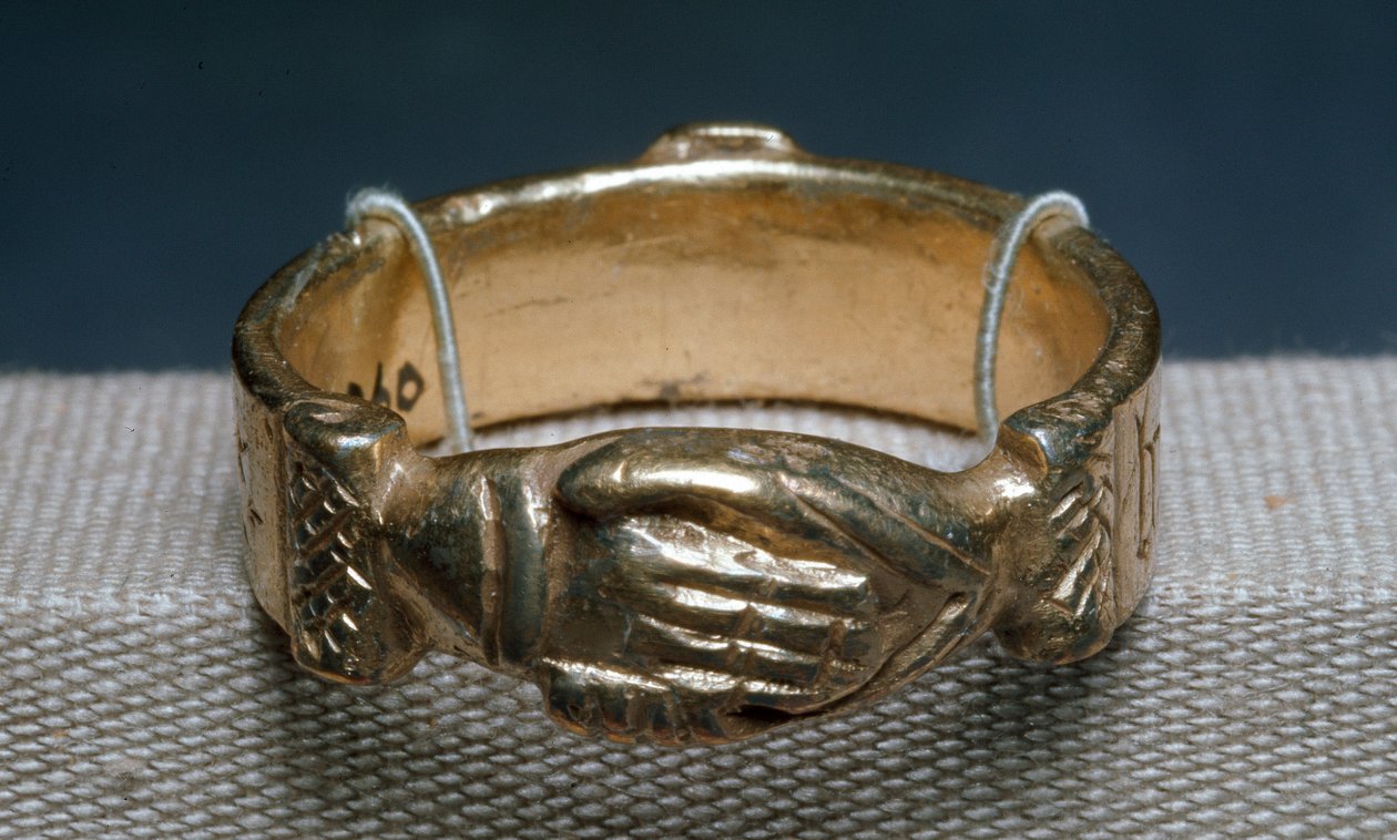 Bryllupsalliansen. Fra Skottland. 1400-tallet. London, Victoria og Albert Museum av Scottish School