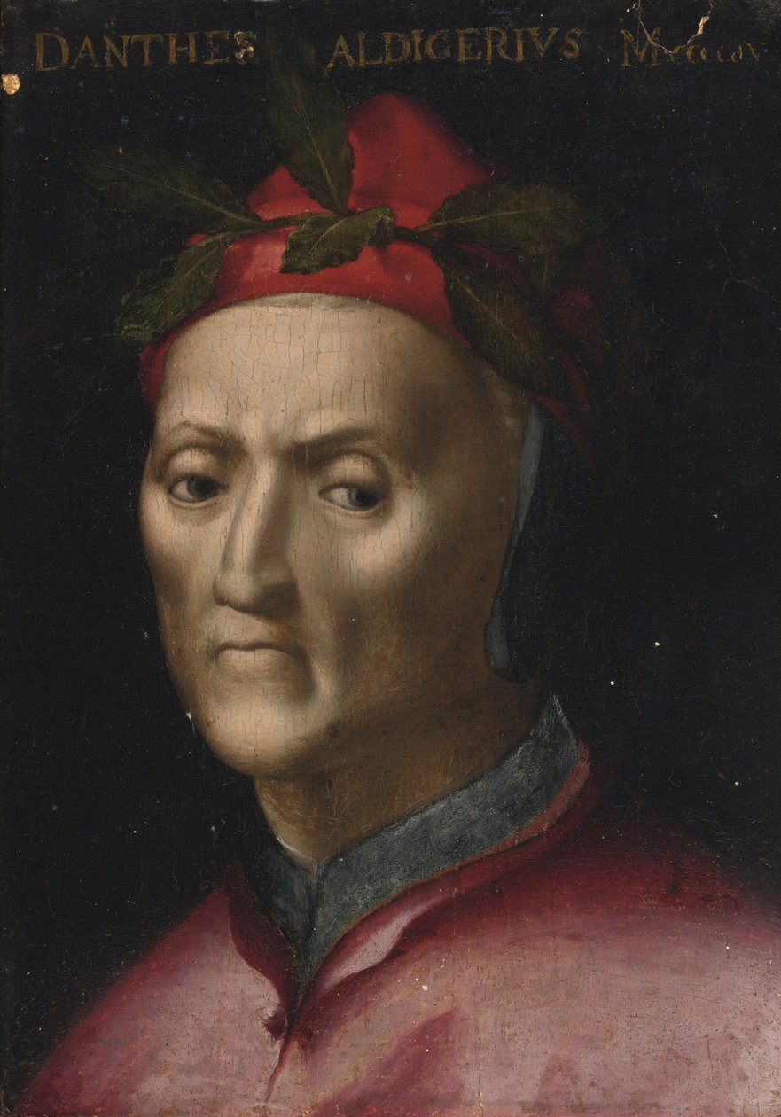 Portrett av Dante Alighieri 1265-1321 av second half 16th cen. Italian
