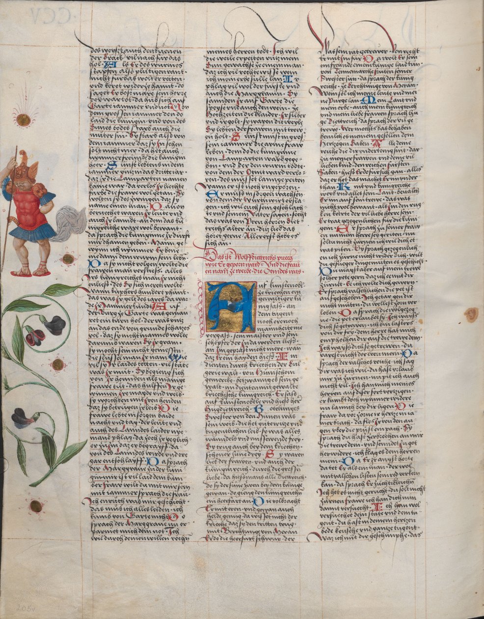 Ambraser Heldenbuch, folio 220v med starten av Wolfdietrich av Österreichische Nationalbibliothek,
