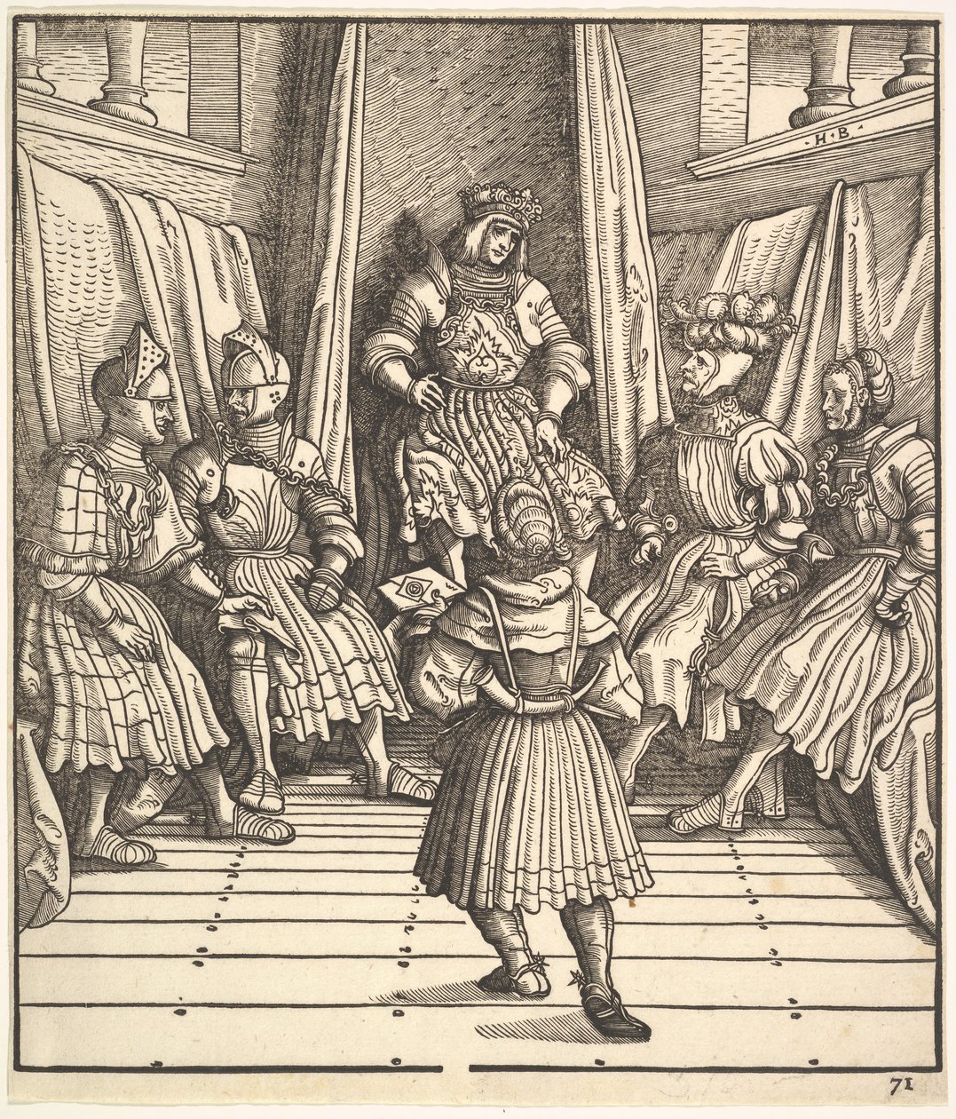Illustrasjon fra The White King Der Weiß König, 1400-1500-tallet. av the Elder Hans Burgkmair