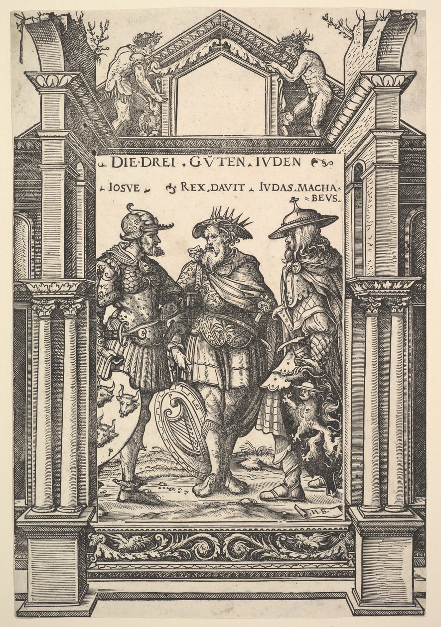 De tre jødiske heltene, fra Heroes and Heroines, 1516. av the Elder Hans Burgkmair
