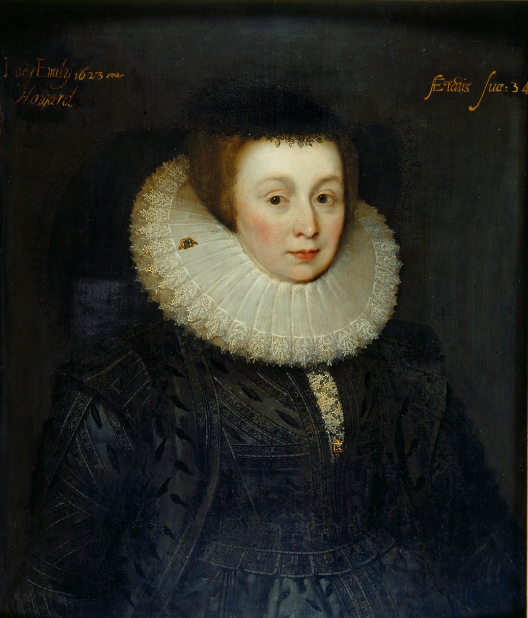Portrett av Lady Emily Howard, tidlig på 1600-tallet av the Younger School of Marcus Gheeraerts