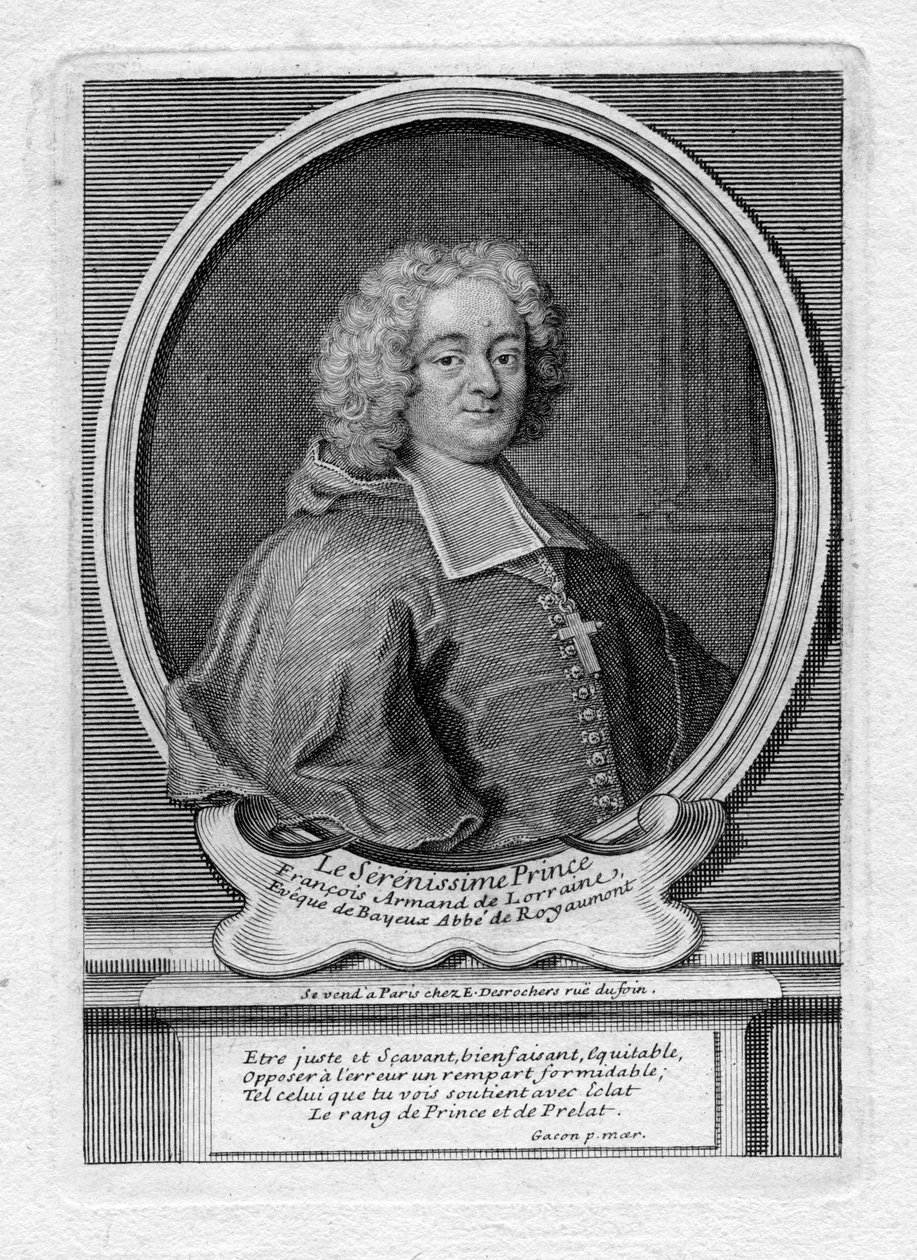 Portrett av François-Armand de Lorraine-Armagnac av Etienne Jehandier Desrochers