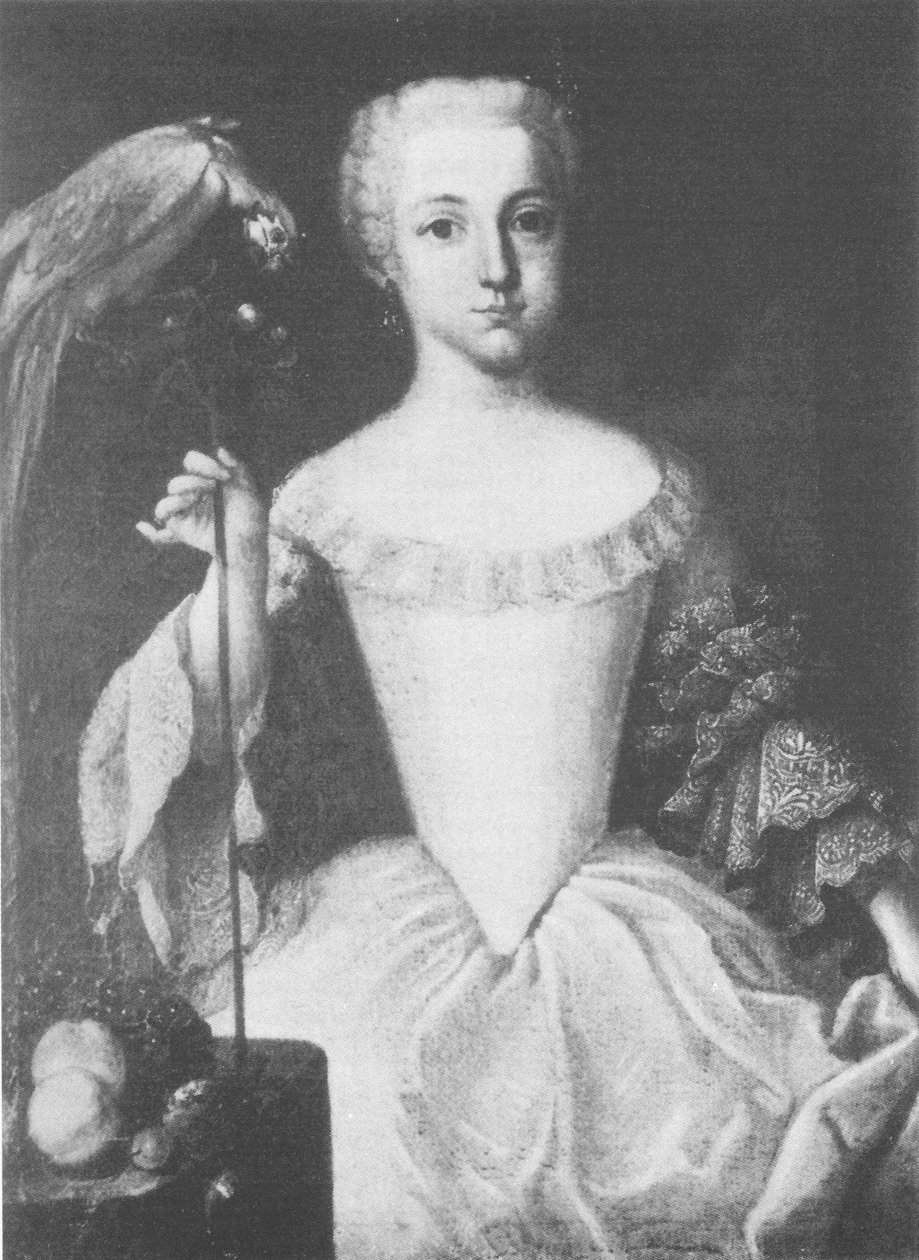 Portrett av Franziska Antonia von Falkenstein, née Franziska Antonia von Schauenburg (1744-1786) av Unknown