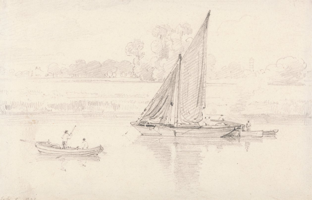 Themsen i Kew, 9. februar 1806 av unknown artist
formerly John Constable