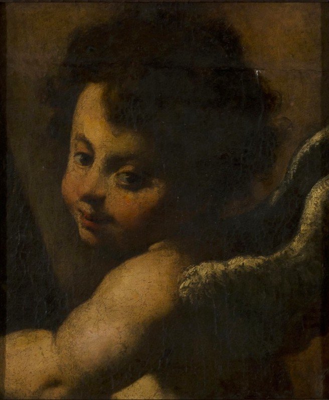 Engel av workshop of Bernardo Strozzi