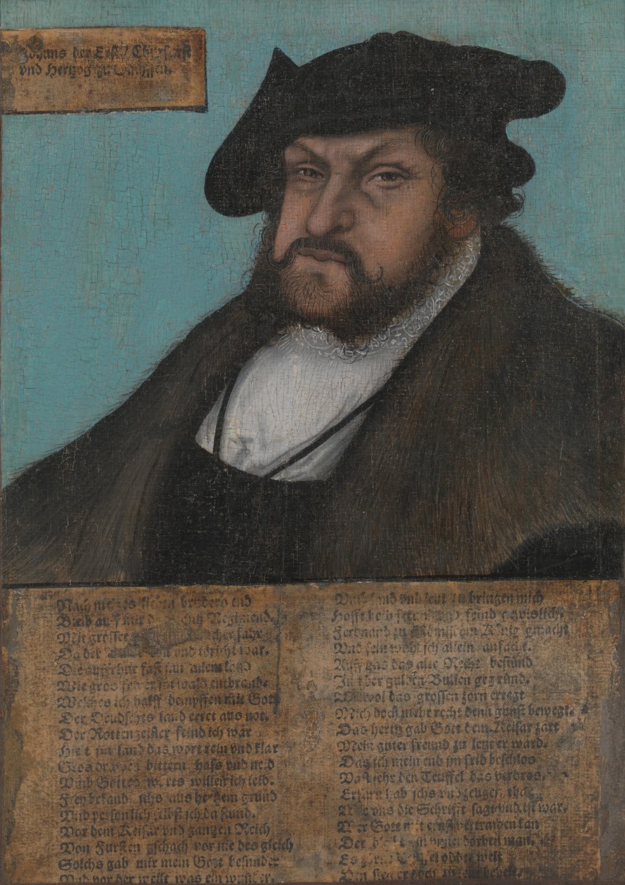 Johann I 1468-1532, konstanten, kurfyrst av Sachsen, 1532-33. av workshop of Lucas Cranach the Elder