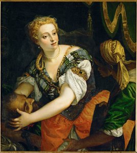 Judith med Holofernes#39; hode … (olje på lerret)