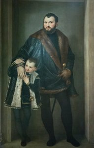 Porträt von Giuseppe da Porto mit seinem Sohn Adriano