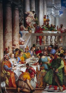 Bryllupet til Kana, detalj: Prinsenes måltid. Fresco av Paolo Veronese (1528-1588) Ec. fre. av Veronese