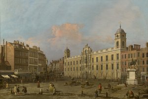 London, utsikt over Northumberland House, østover av Canaletto