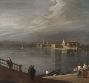 San Cristoforo, San Michele og Murano fra Fondamenta Nuove, Venezia av Canaletto