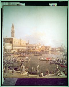 Der Molo und der Dogenpalast vom Bacino Di San Marco von (1697-1768) Canaletto