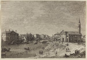 Al Dolo (etsing på lagt papir) av Canaletto