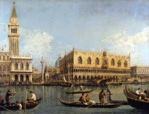 Canaletto (1697 - 1768): Utsikt over hertugpalasset i Venezia Milano, Brera kunstgalleri