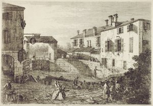 Dolo-porten (etsing) av Canaletto