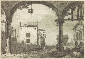 The Lantern Portico, ca. 1744 (etsing) av Canaletto
