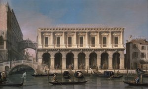 Sukkenes bro (olje på lerret) av Canaletto