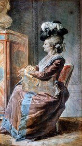 Designeren, av Louis de Carmontelle (1717-1806), tegning. av Carmontelle