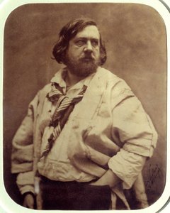Portrett av den franske forfatteren Theophile Gautier (1811-1872) i den hvite blusen Fotografi av Felix Tournachon dit Nadar (1820-1910) 1854 Paris, musee d