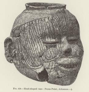 Hodeformet vase: Pecan Point, Arkansas (gravering) av (after) American School