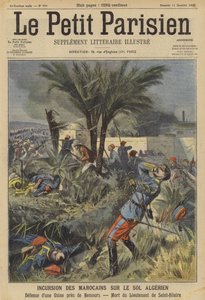 Marokkaneres inntog i Algerie (farge litho)