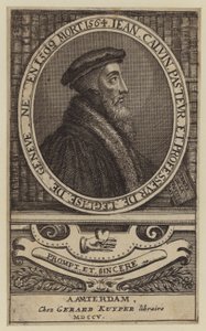 John Calvin , fransk teolog og pastor for den protestantiske reformasjonen (gravering)