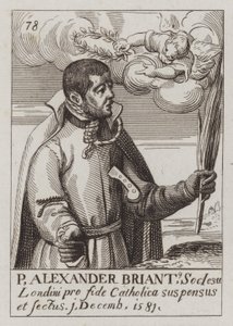 Alexander Briant , engelsk jesuitt og katolsk martyr (gravering) av (after) English School