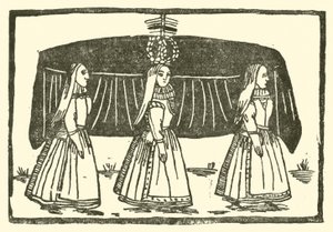 Illustrasjon for The Roxburghe Ballads (tresnitt) av (after) English School