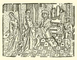 Illustrasjon for The Roxburghe Ballads (tresnitt) av (after) English School