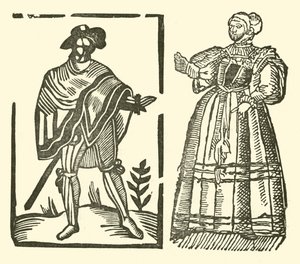 Illustrasjon for The Roxburghe Ballads (tresnitt) av (after) English School